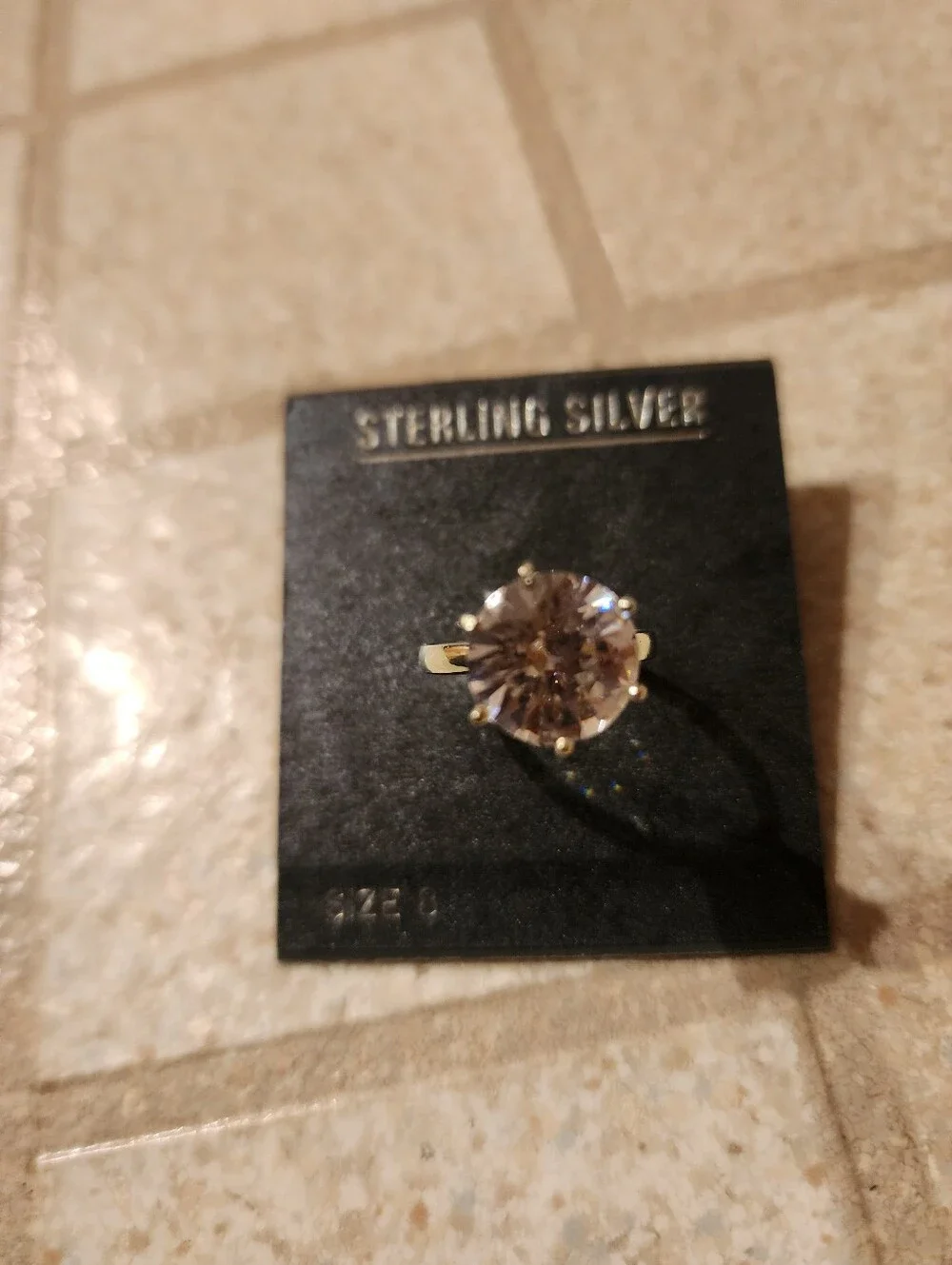Sterling Silver Cubic Zirconia Round Solitaire Ring Size 8 CZ Engagement Kohls